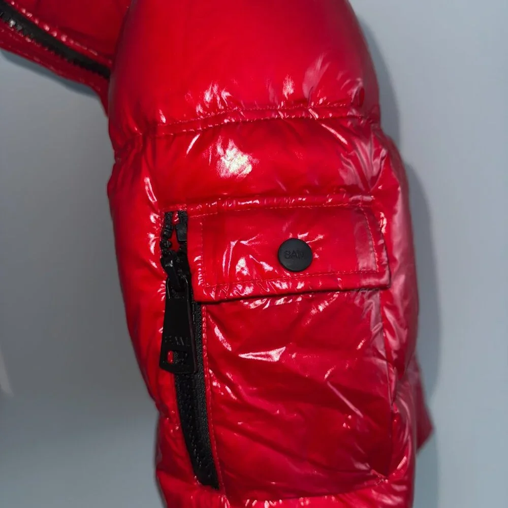 SAM. New York Freestyle Down Puffer Jacket – High Shine Red (Size M) - Picture 4 of 6